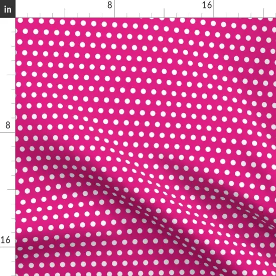 Various Fabrics by the Yard or Fat Quarter Pink Bright Retro Hot Neon Dreamy Fashion Doll Polka Dot Custom Printed Fabric by Spoonflower {2}