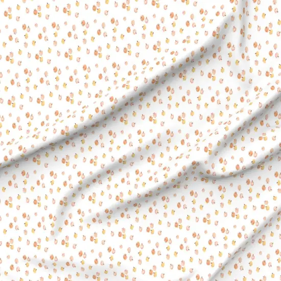 Various Fabrics by the Yard or Fat Quarter Boho Apples Hand Painted Delicate Pink Orange Autumn Fruit Custom Printed Fabric by Spoonflower {6}