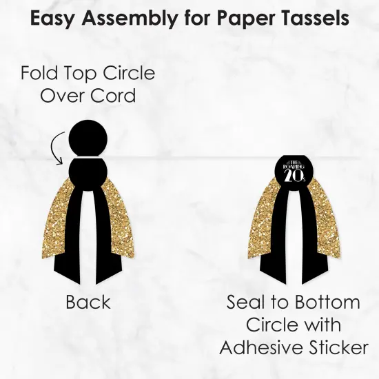 Big Dot of Happiness Roaring 20's - DIY 1920s Art Deco Jazz Party Pennant Garland Decoration - Triangle Banner - 30 Pieces {7}