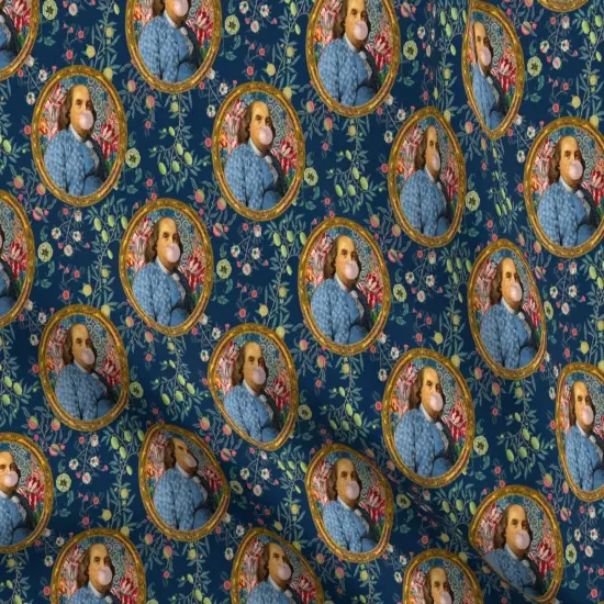 Various Fabrics by the Yard or Fat Quarter Benjamin Franklin Botanical Whimsical Historical Portrait Custom Printed Fabric by Spoonflower {5}