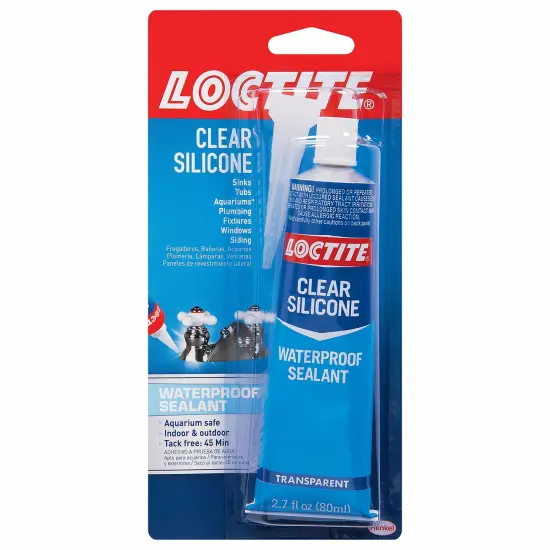 Loctite Clear Silicone Waterproof Sealant-2.7oz {1}