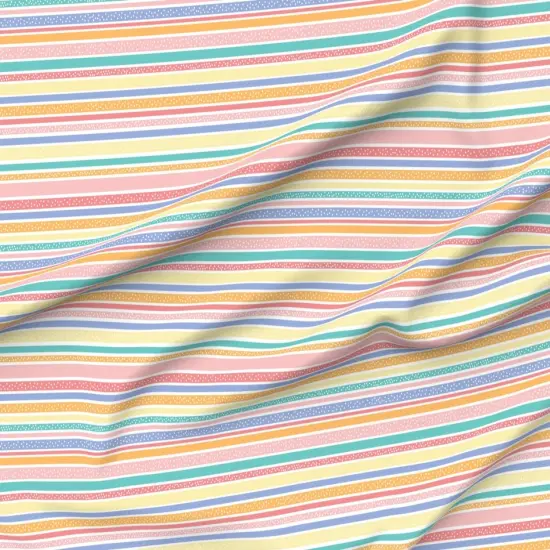 Various Fabrics by the Yard or Fat Quarter Pastel Stripes Colorful Polka Dots Playful Lines Nursery Custom Printed Fabric by Spoonflower {6}