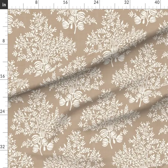 Various Fabrics by the Yard or Fat Quarter Floral Silhouette Large Scale Bouquet Block Print Grandmillenial Custom Printed Fabric by Spoonflower {1}