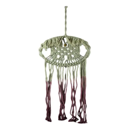 Purple Did Dyed Boho Cotton Macrame Dream Catcher {1}