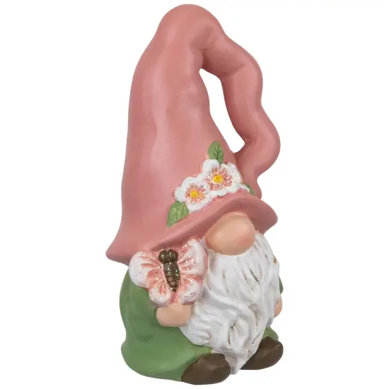 Northlight Spring Flowers Gnome Figurine - 7" - Pink and Green {5}