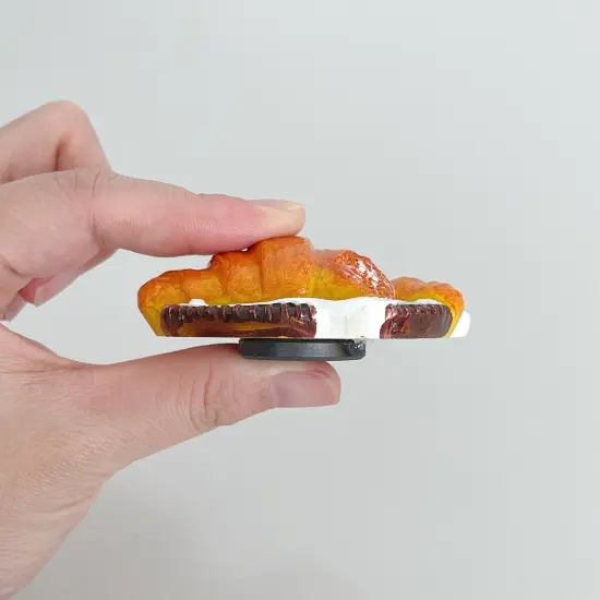 Wrapables 3D Resin Fridge Magnets, Food Simulation, Succulents, Famous Faces Refrigerator Magnets for Kitchen (Set of 5) Breakfast {4}