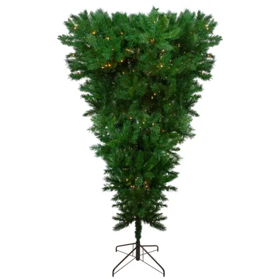 Northlight 7' Pre-Lit Green Sugar Pine Upside Down Artificial Christmas Tree - Clear Lights {3}