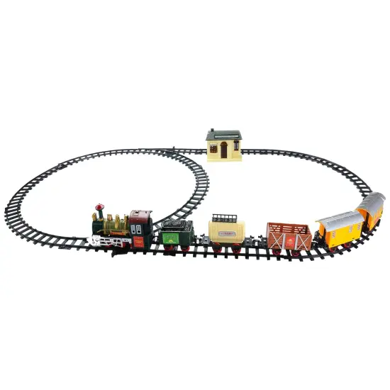 Northlight 18-Piece Lighted and Animated Continental Express Train Set with Sound Red {3}