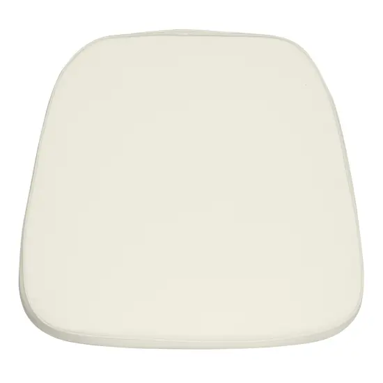 Emma and Oliver Soft Fabric Chiavari Dining Chair Cushion Ivory {1}