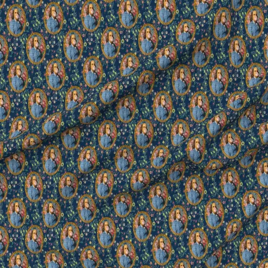 Various Fabrics by the Yard or Fat Quarter Benjamin Franklin Botanical Whimsical Historical Portrait Custom Printed Fabric by Spoonflower {6}