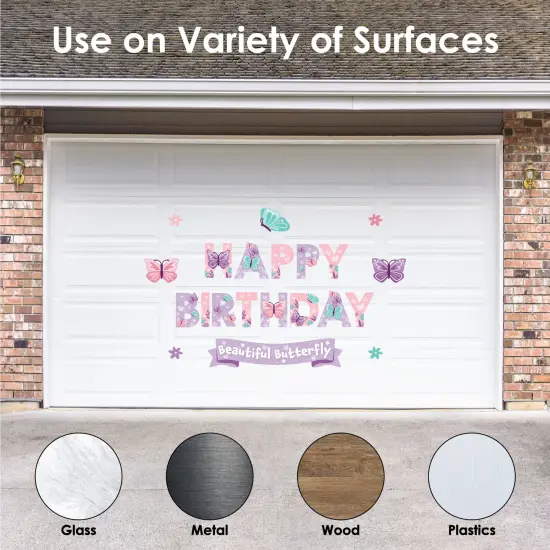 Big Dot of Happiness Beautiful Butterfly - Peel and Stick Floral Birthday Party Decoration - Wall Decals Backdrop {3}