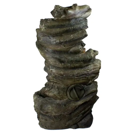 Northlight 42" Gray Lighted Rock Outdoor Garden Water Fountain {6}