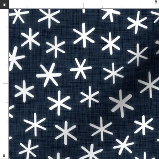Various Fabrics by the Yard or Fat Quarter Whimsical Ditsy Boho Dark Blue Starry Night Custom Printed Fabric by Spoonflower {4}
