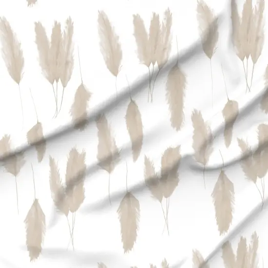 Various Fabrics by the Yard or Fat Quarter Boho Neutral Nature Pampas Grass Coastal Botanical Garden Brushstroke Hand Painted Watercolor Custom Printed Fabric by Spoonflower {6}