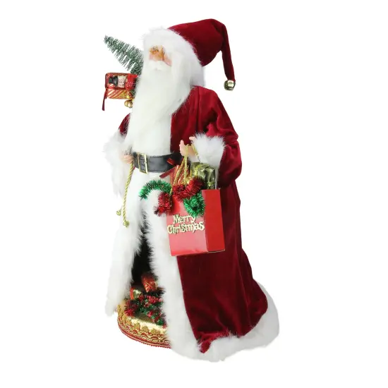 Northlight LED Lighted Musical Standing Santa Claus Christmas Scene Figurine - 20" Red {3}