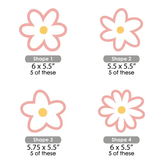 Big Dot of Happiness Pink Daisy Flowers - Decorations DIY Floral Party Essentials - Set of 20 {7}