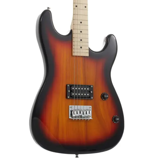 Davison Guitars 39" Full Size Electric Guitar - Right Handed Beginner Kit with Gig Bag and Accessories Vintage Sunburst {2}