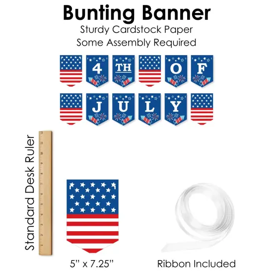 Big Dot of Happiness Firecracker 4th of July - DIY Red, White and Royal Blue Party Signs - Snack Bar Decorations Kit - 50 Pieces {7}