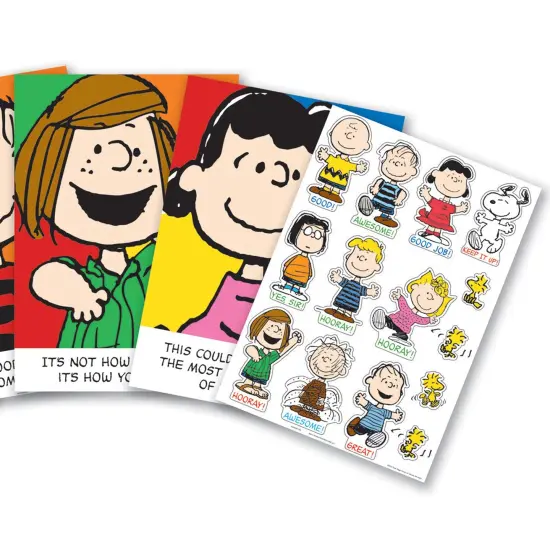 Peanuts Characters & Motivational Phrases Bulletin Board Set {3}