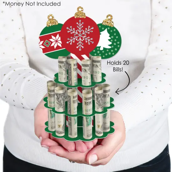 Big Dot of Happiness Ornaments - DIY Holiday and Christmas Party Money Holder Gift - Cash Cake {4}