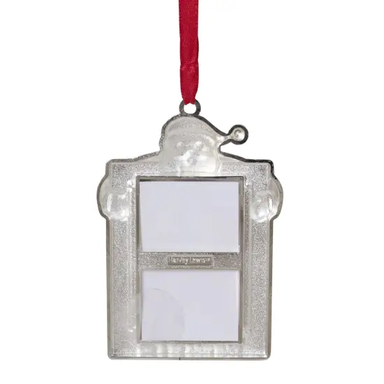 Northlight Embellished "Santa and Me" Photo Frame Christmas Ornament - 3.5" - Silver and Red {5}