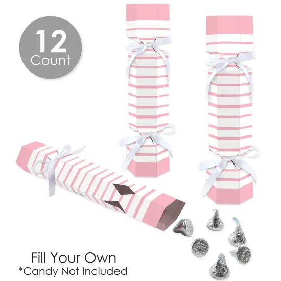 Big Dot of Happiness Pink Stripes - No Snap Simple Party Table Favors - DIY Cracker Boxes - Set of 12 {4}