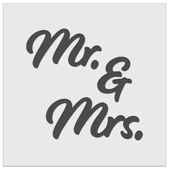 Mr. and Mrs. Married Couple Wedding Anniversary Wall Cookie DIY Craft Reusable Stencil {2}