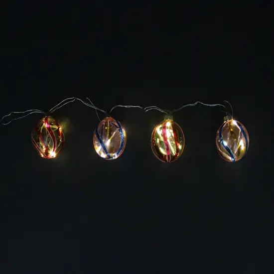 PENN LED Lighted Swirl Glass Christmas Ball Ornaments - 3.25" (82mm) - Pink and Red - 4ct {3}