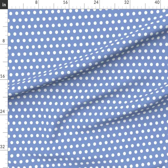 Various Fabrics by the Yard or Fat Quarter Blue Bright Polka Dots Costal Beach Whimsical Large Scale Custom Printed Fabric by Spoonflower {1}