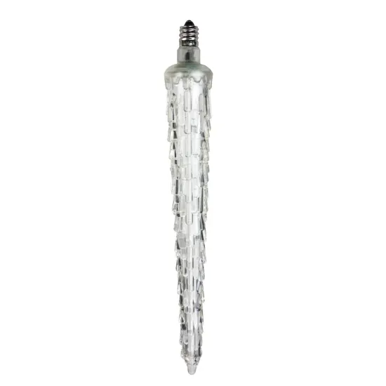 HUB Steady Burning C7 LED Christmas Icicle Light Bulb - Cool White - 7" {1}
