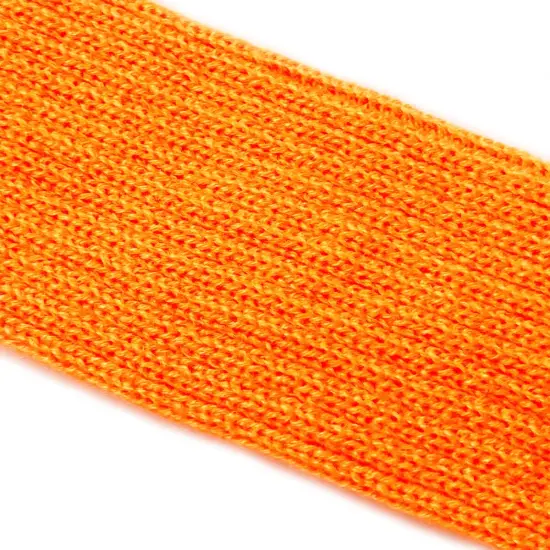 Wrapables 80's Style Neon Fluorescent Ribbed Leg Warmers Orange {4}