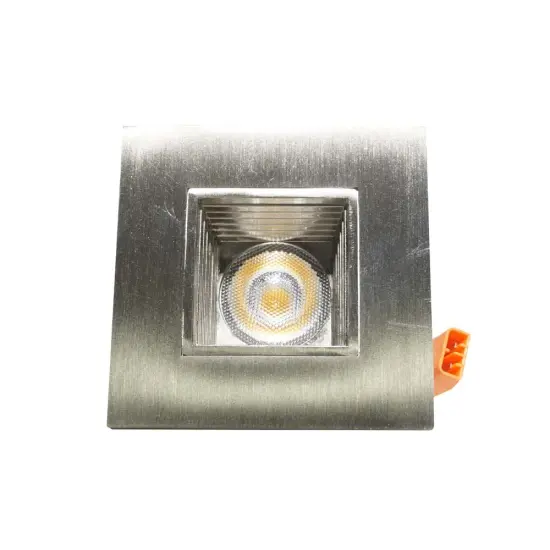 NICOR 2 in. Square LED Downlight with Baffle Trim in Nickel, 3000K Soft White {4}
