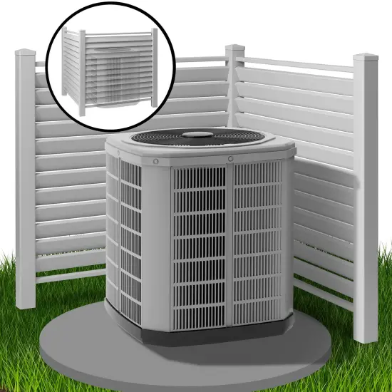 Casafield Privacy Screen - Outdoor Vinyl&nbsp;Fence Panel Enclosure for AC / Trash Bins / Pool Equipment {3}