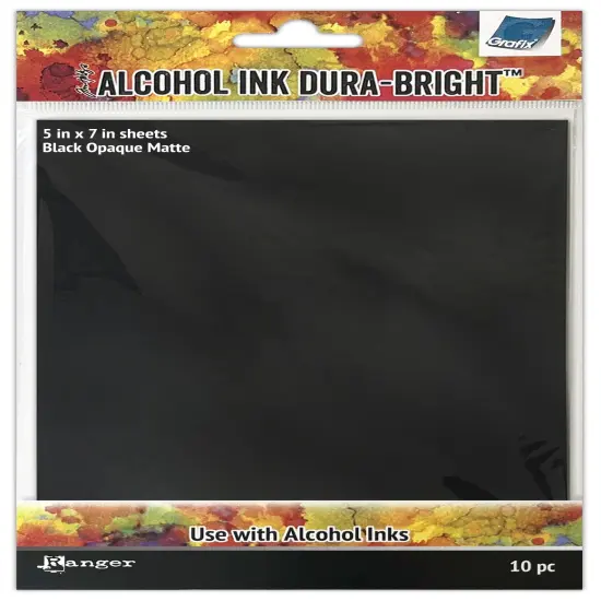 Tim Holtz Alcohol Ink Dura-Bright 5"X7" 10/Pkg-Black Opaque Matte {1}