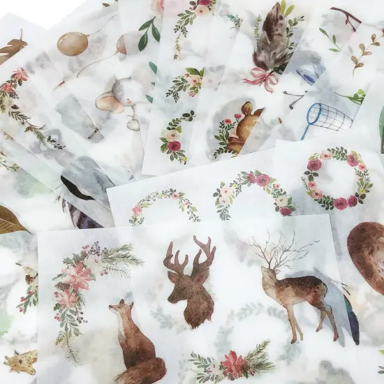 Wrapables Washi Scrapbooking Stickers Box Set Wilderness Animals {3}