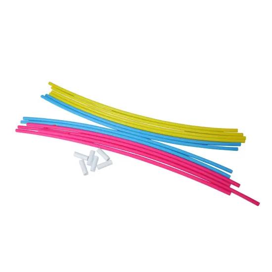 Swim Central Set of 4 Pink, Yellow and Blue Underwater Slalom Hoops for Swimming Pools 30" {1}