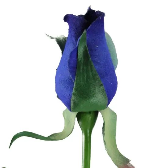 Allstate Single Long Stem Rose Bud Artificial Floral Spray - 23" - Royal Blue {3}