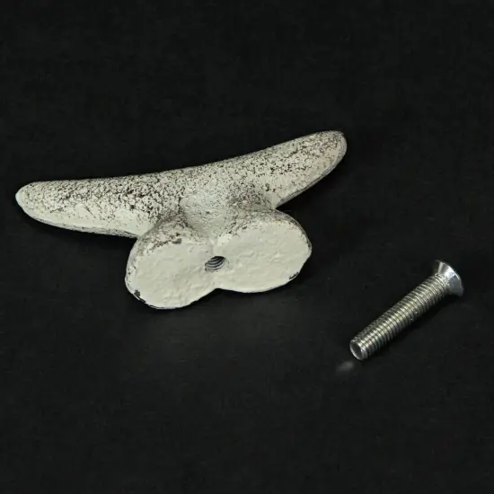 2.5 In Cast Iron Nautical Cleat Drawer Pulls Decorative Cabinet Knobs Set of 6 {3}