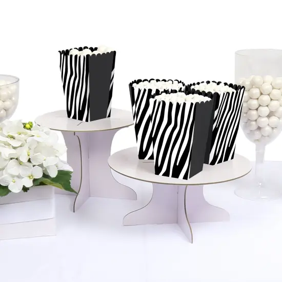Big Dot of Happiness Zebra Print - Safari Party Favor Popcorn Treat Boxes - Set of 12 {4}