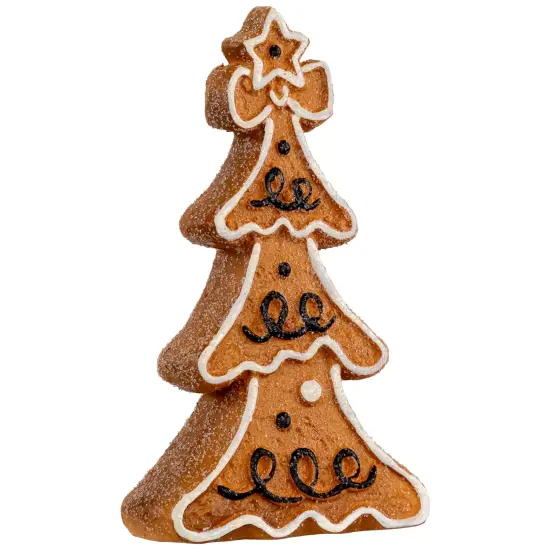 Northlight 6.25" Frosted Gingerbread Christmas Tree Figurine Brown {5}