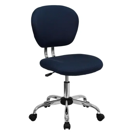 Emma and Oliver Mid-Back Mesh Padded Swivel Task Office Chair with Chrome Base Gray {6}