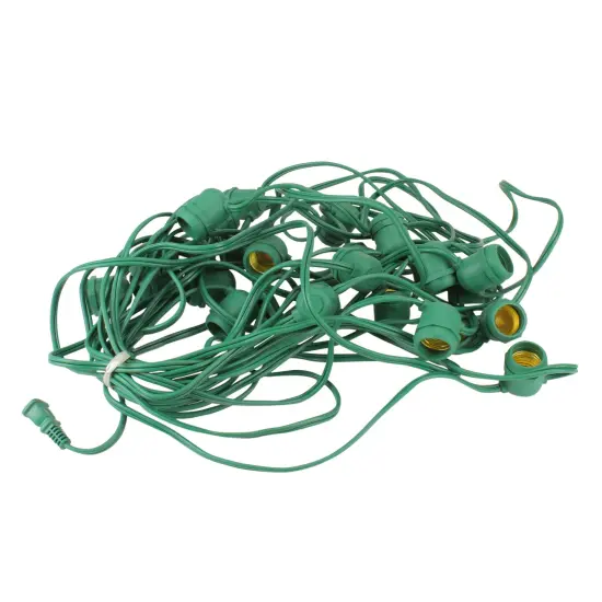 Vickerman Commercial E26 Wire Socket Set - 24" Spacing - 48' Green Wire {3}