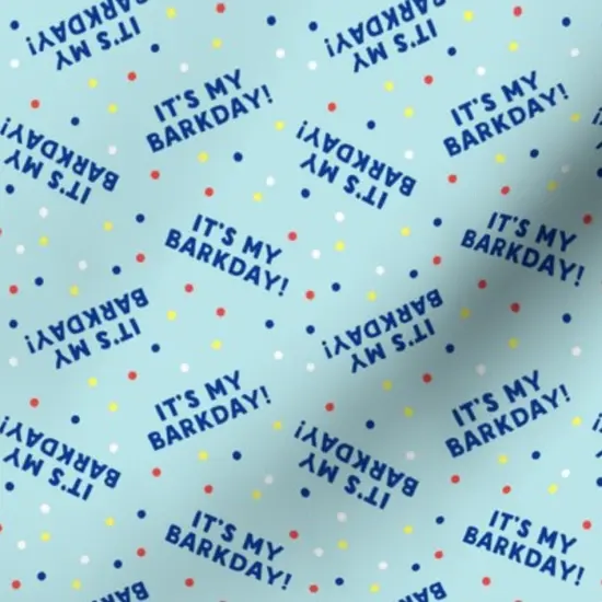 Various Fabrics by the Yard or Fat Quarter Small Scale Blue Dog Cute Confetti Birthday Custom Printed Fabric by Spoonflower {7}