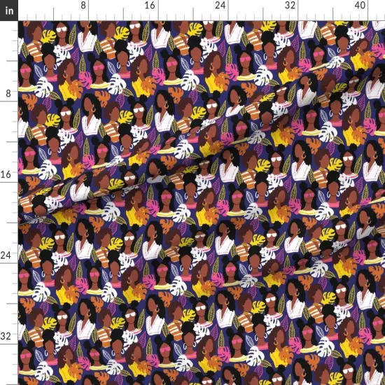 Various Fabrics by the Yard or Fat Quarter African American Black Women Woman Girl Summer Africa Custom Printed Fabric by Spoonflower {1}