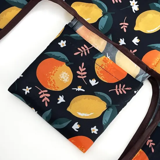 Wrapables JoliBag Collection Reusable Shopping Bag (Set of 2) Oranges & Lemons {4}