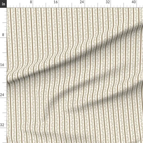 Various Fabrics by the Yard or Fat Quarter Brown Stripe Earth Tones Regency Cottagecore Neutral Traditional Grandmillennial Custom Printed Fabric by Spoonflower {1}