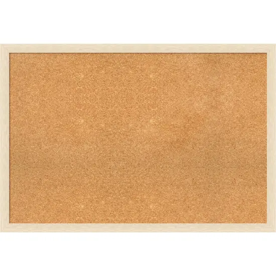 Woodgrain Stripe Wood Framed Corkboard, Natural Cork Blonde {1}