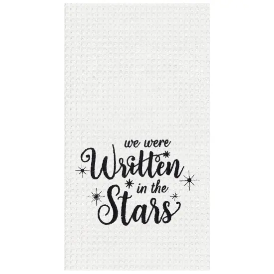 Written In The Star's Embroidered Waffle Weave Cotton Kitchen Towel {1}