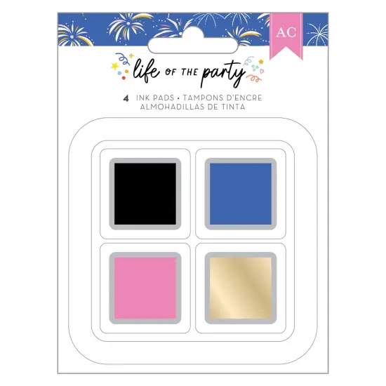 American Crafts Life Of The Party Ink Pads-4/Pkg {1}