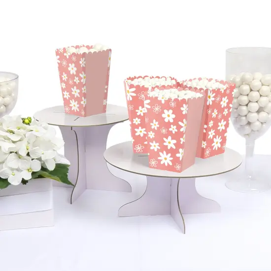 Big Dot of Happiness Pink Daisy Flowers - Floral Party Favor Popcorn Treat Boxes - Set of 12 {4}